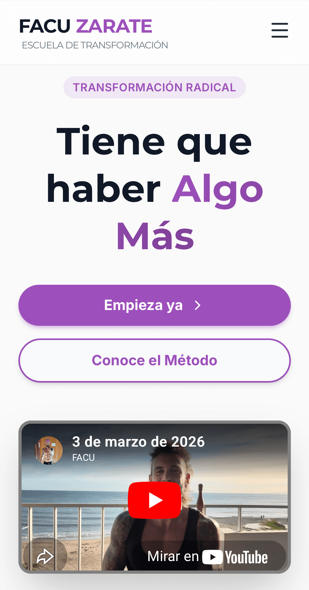 Diseño web profesional para facuzarate.com — Web On Argentina