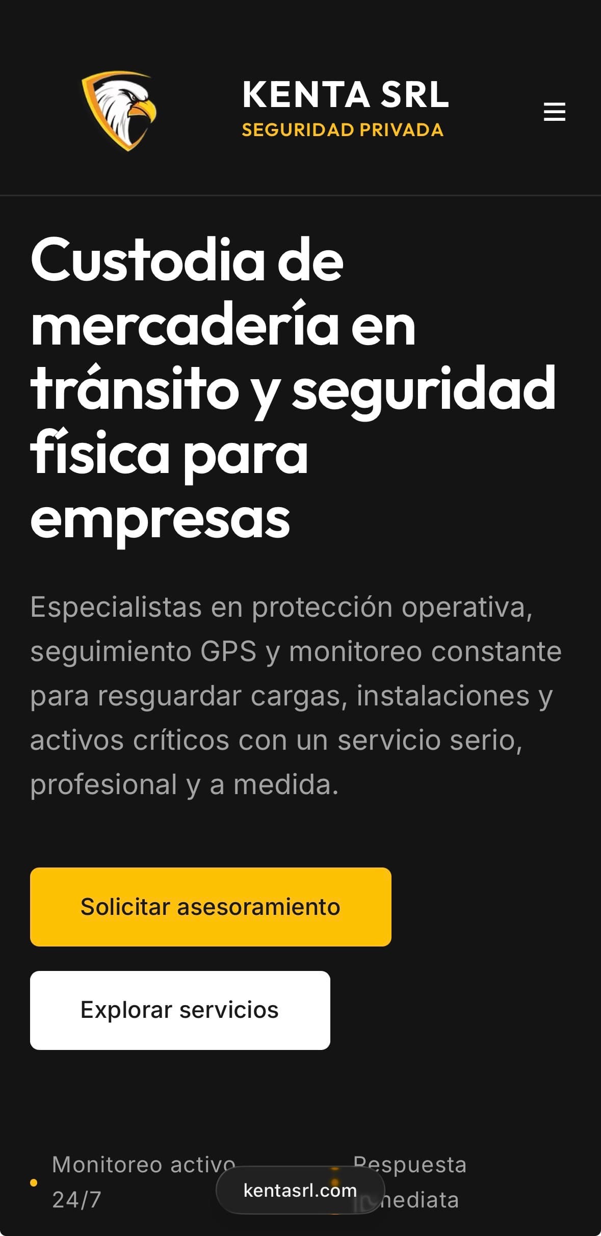 Diseño web profesional para kentasrl.com — Web On Argentina